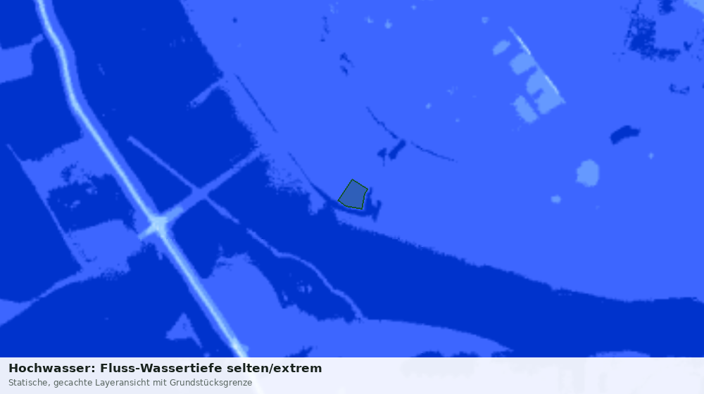 Statische Kartenansicht: Hochwasser: Fluss-Wassertiefe selten/extrem