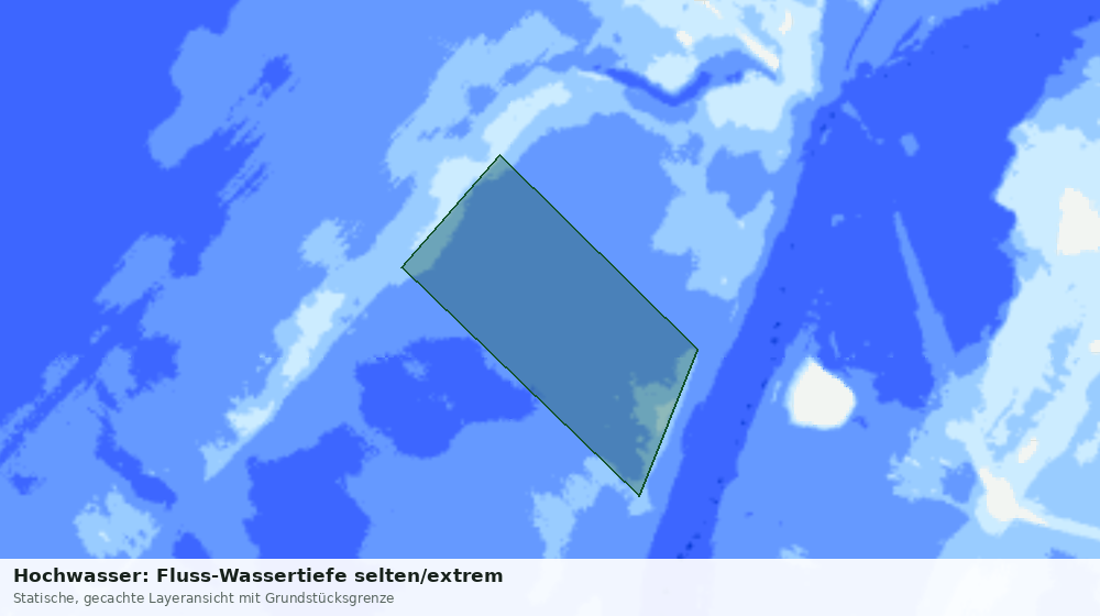 Statische Kartenansicht: Hochwasser: Fluss-Wassertiefe selten/extrem