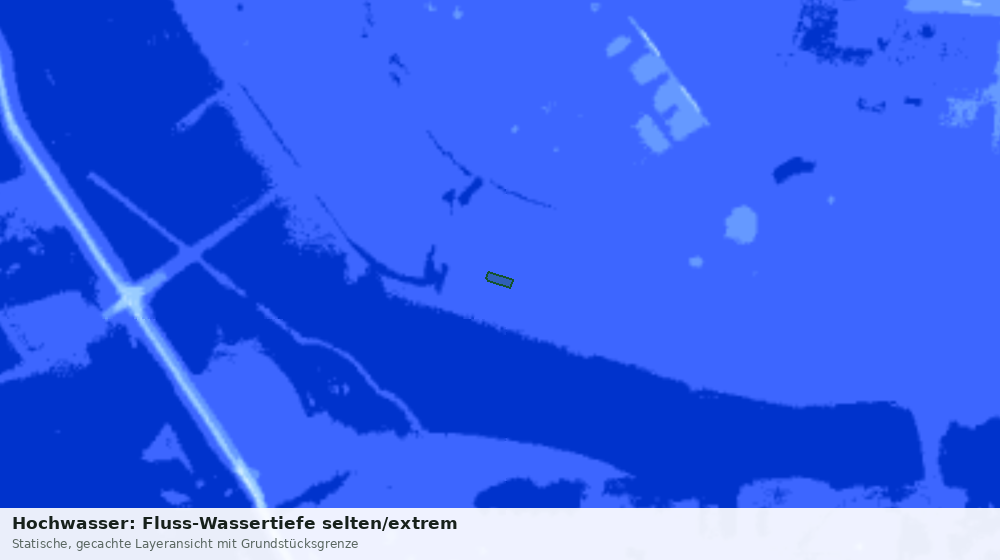 Statische Kartenansicht: Hochwasser: Fluss-Wassertiefe selten/extrem