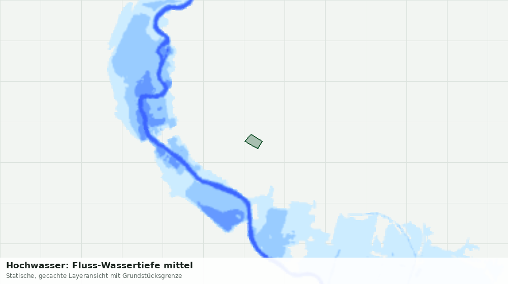 Statische Kartenansicht: Hochwasser: Fluss-Wassertiefe mittel