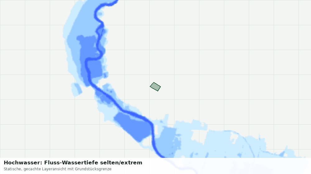 Statische Kartenansicht: Hochwasser: Fluss-Wassertiefe selten/extrem