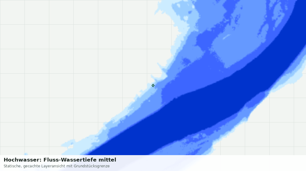Statische Kartenansicht: Hochwasser: Fluss-Wassertiefe mittel