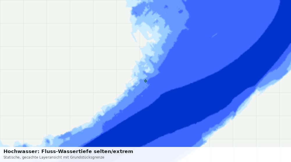 Statische Kartenansicht: Hochwasser: Fluss-Wassertiefe selten/extrem