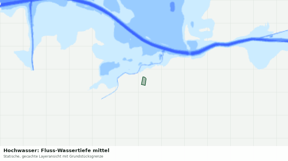 Statische Kartenansicht: Hochwasser: Fluss-Wassertiefe mittel