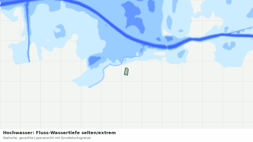 Statische Kartenansicht: Hochwasser: Fluss-Wassertiefe selten/extrem