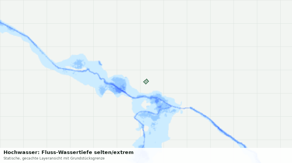 Statische Kartenansicht: Hochwasser: Fluss-Wassertiefe selten/extrem