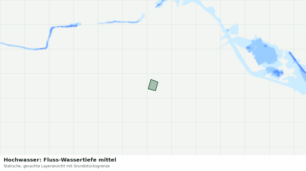 Statische Kartenansicht: Hochwasser: Fluss-Wassertiefe mittel