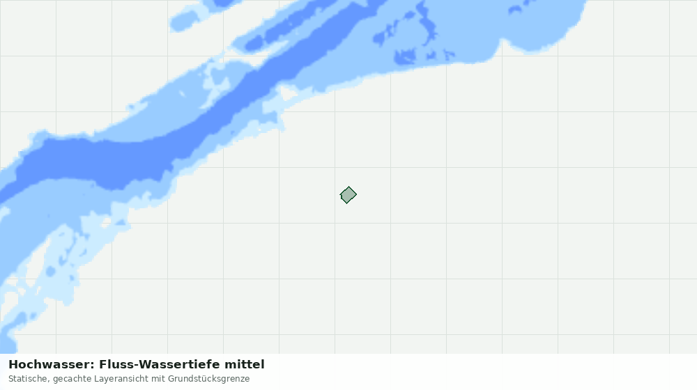 Statische Kartenansicht: Hochwasser: Fluss-Wassertiefe mittel