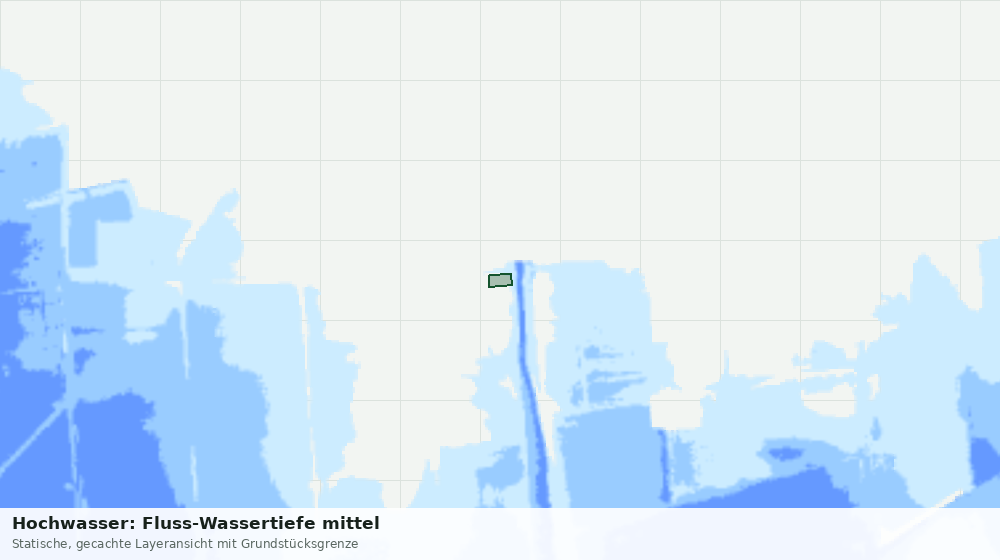 Statische Kartenansicht: Hochwasser: Fluss-Wassertiefe mittel
