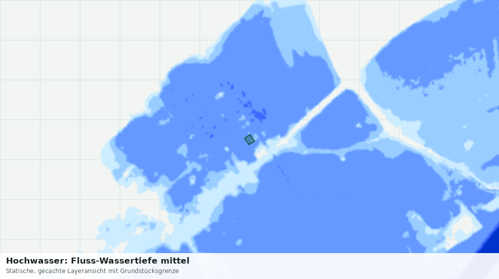 Statische Kartenansicht: Hochwasser: Fluss-Wassertiefe mittel