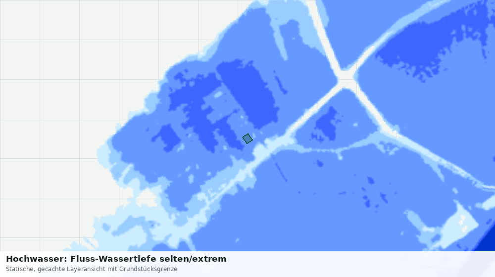 Statische Kartenansicht: Hochwasser: Fluss-Wassertiefe selten/extrem