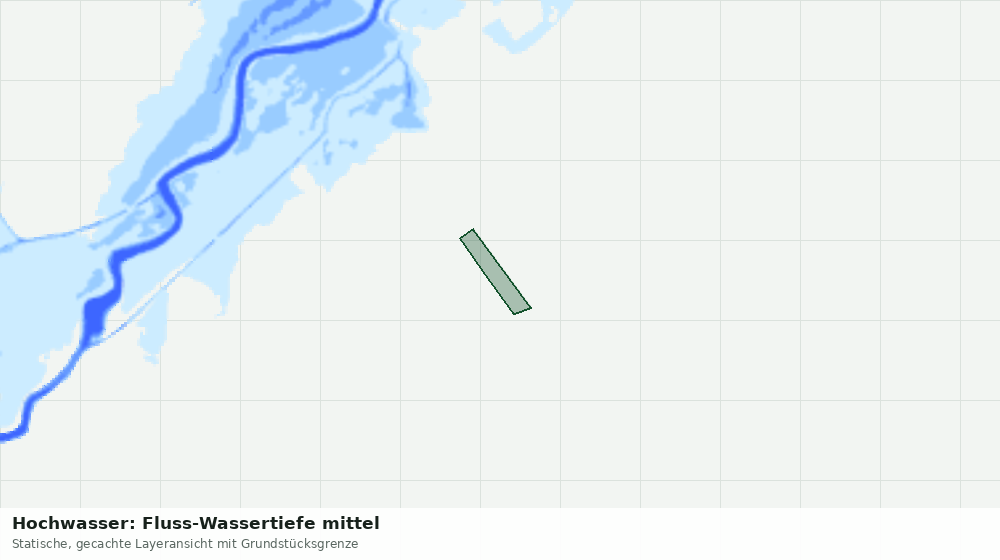Statische Kartenansicht: Hochwasser: Fluss-Wassertiefe mittel