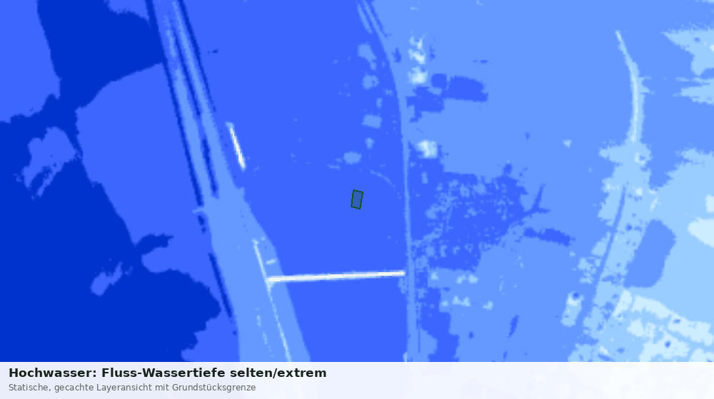 Statische Kartenansicht: Hochwasser: Fluss-Wassertiefe selten/extrem