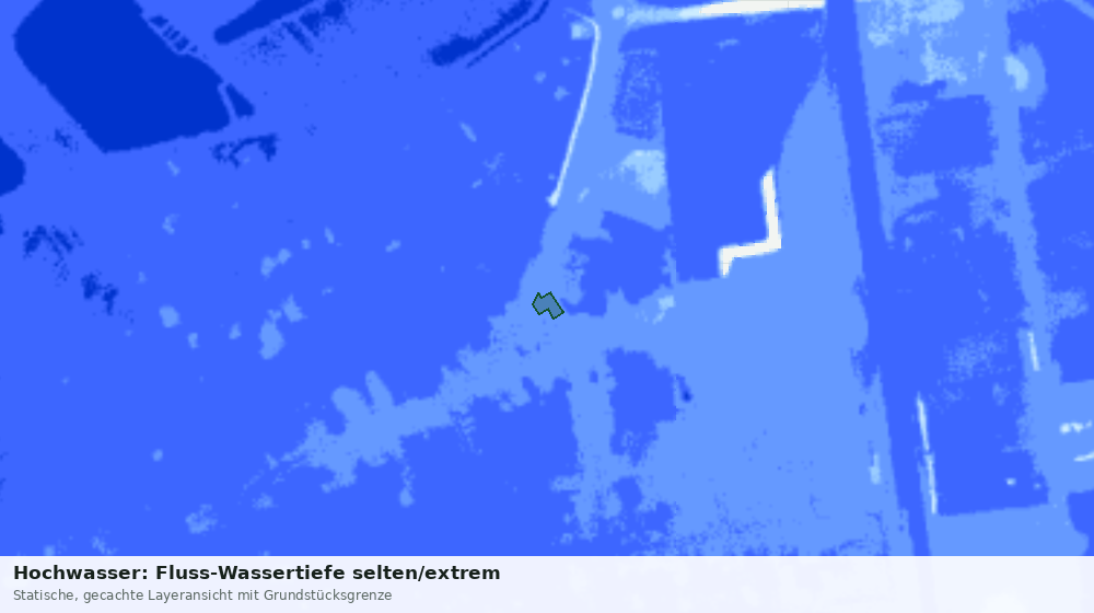 Statische Kartenansicht: Hochwasser: Fluss-Wassertiefe selten/extrem