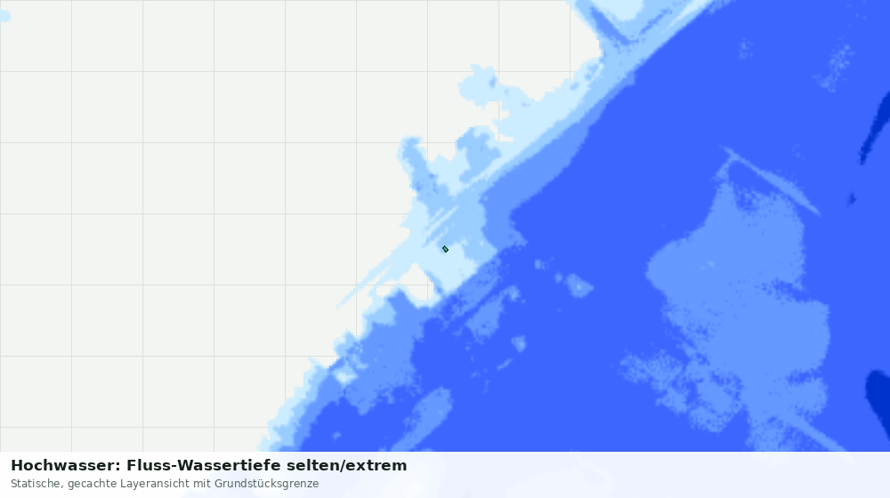Statische Kartenansicht: Hochwasser: Fluss-Wassertiefe selten/extrem