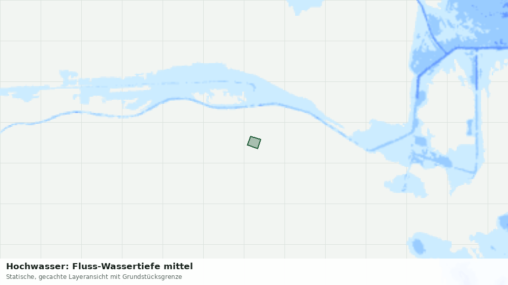 Statische Kartenansicht: Hochwasser: Fluss-Wassertiefe mittel