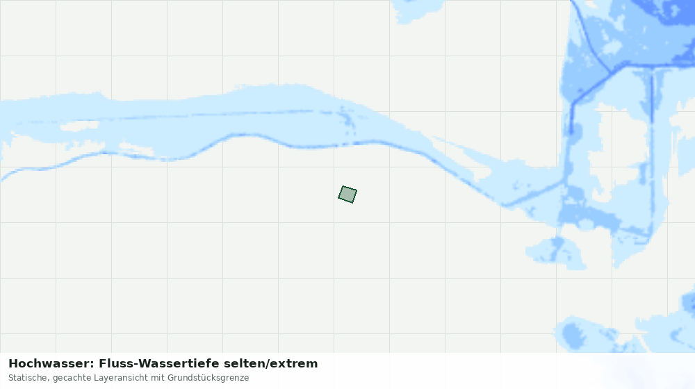 Statische Kartenansicht: Hochwasser: Fluss-Wassertiefe selten/extrem