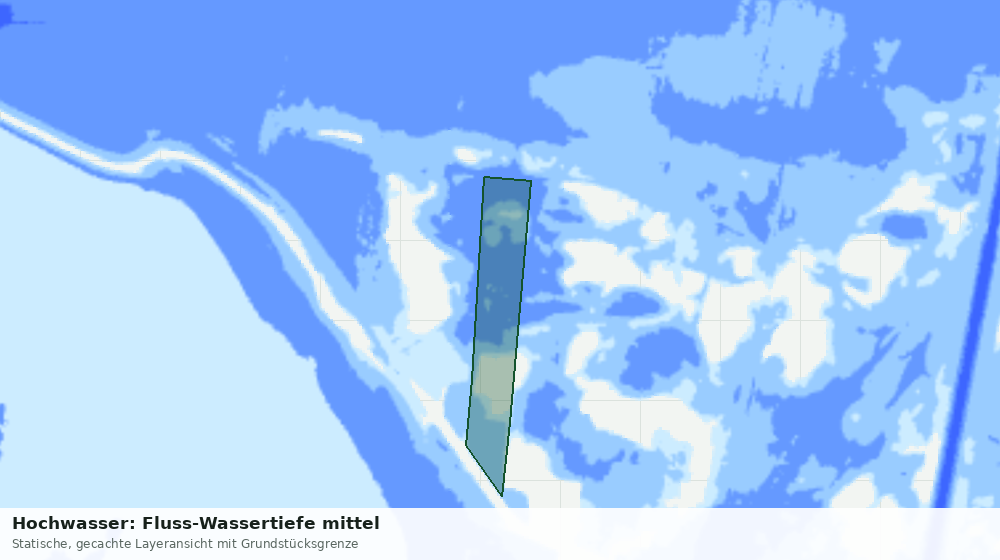 Statische Kartenansicht: Hochwasser: Fluss-Wassertiefe mittel