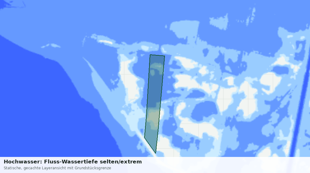 Statische Kartenansicht: Hochwasser: Fluss-Wassertiefe selten/extrem