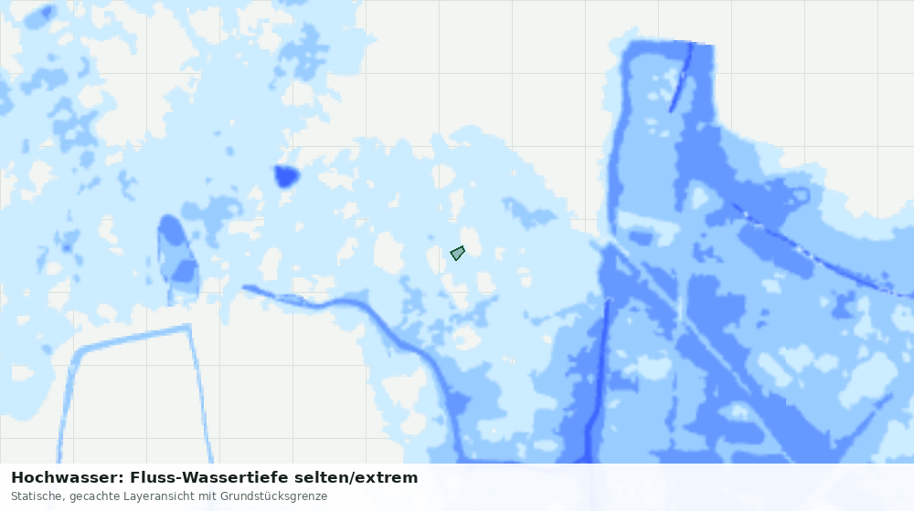 Statische Kartenansicht: Hochwasser: Fluss-Wassertiefe selten/extrem