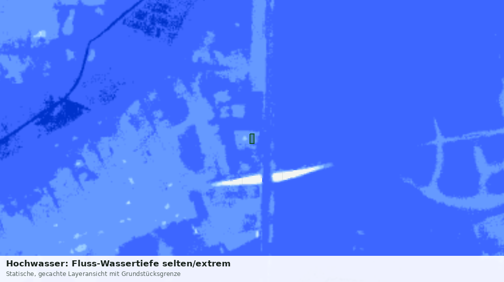 Statische Kartenansicht: Hochwasser: Fluss-Wassertiefe selten/extrem