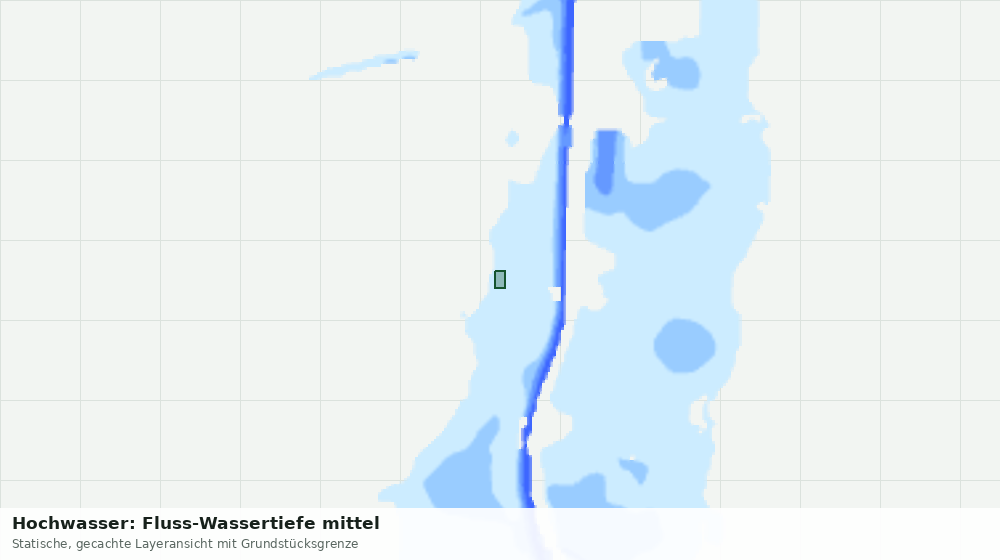 Statische Kartenansicht: Hochwasser: Fluss-Wassertiefe mittel