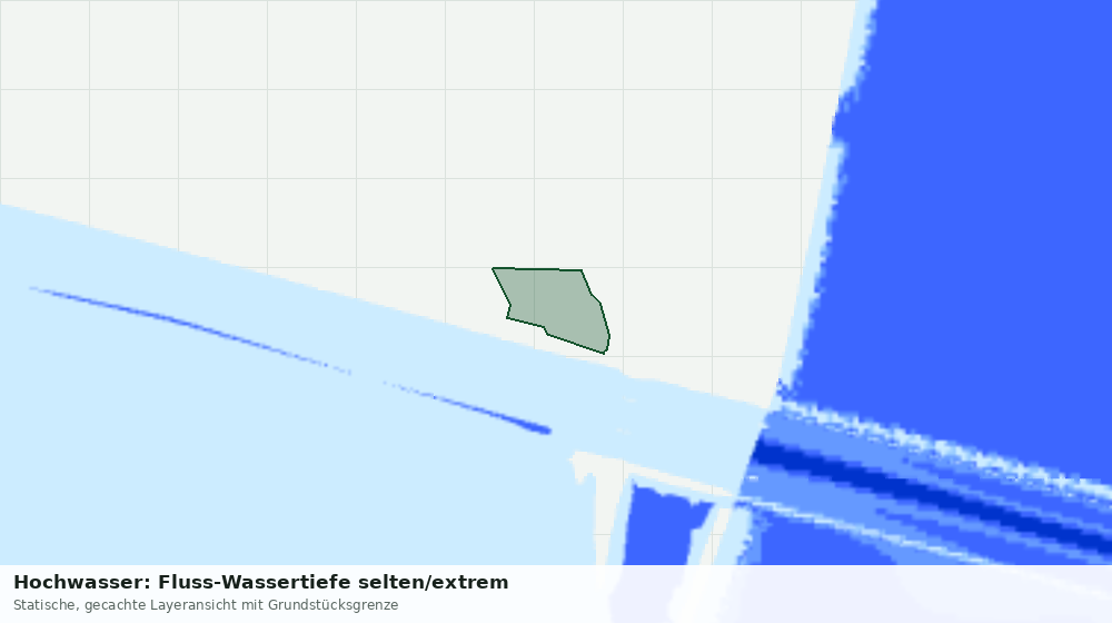 Statische Kartenansicht: Hochwasser: Fluss-Wassertiefe selten/extrem