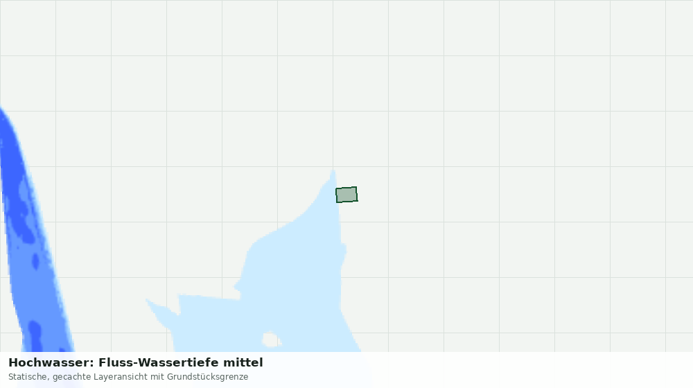 Statische Kartenansicht: Hochwasser: Fluss-Wassertiefe mittel