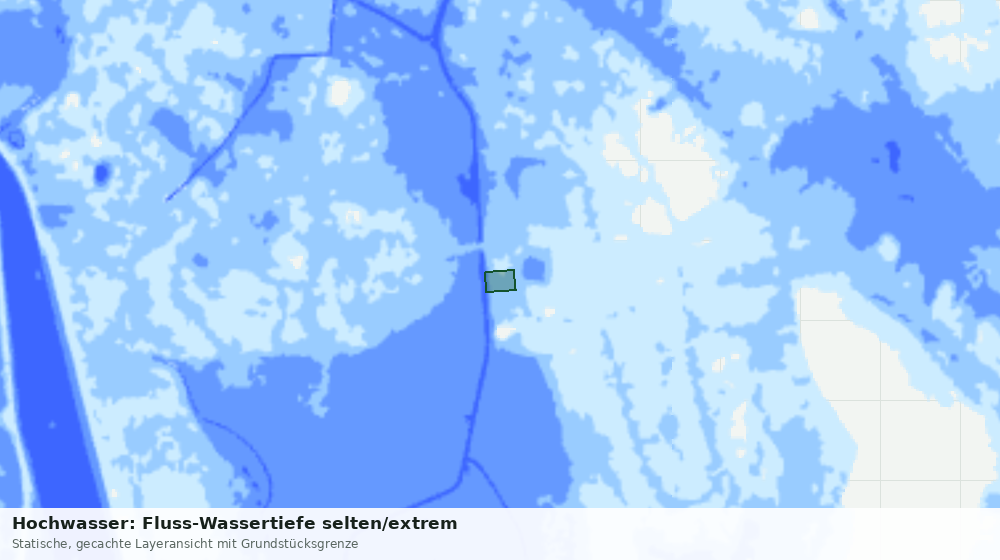 Statische Kartenansicht: Hochwasser: Fluss-Wassertiefe selten/extrem
