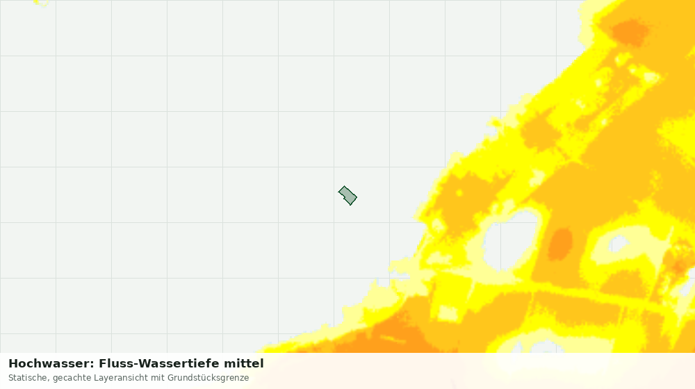 Statische Kartenansicht: Hochwasser: Fluss-Wassertiefe mittel