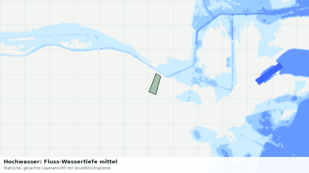 Statische Kartenansicht: Hochwasser: Fluss-Wassertiefe mittel
