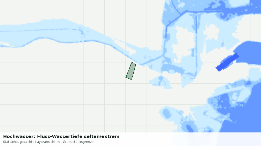 Statische Kartenansicht: Hochwasser: Fluss-Wassertiefe selten/extrem