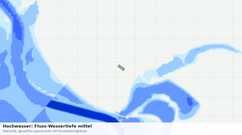 Statische Kartenansicht: Hochwasser: Fluss-Wassertiefe mittel