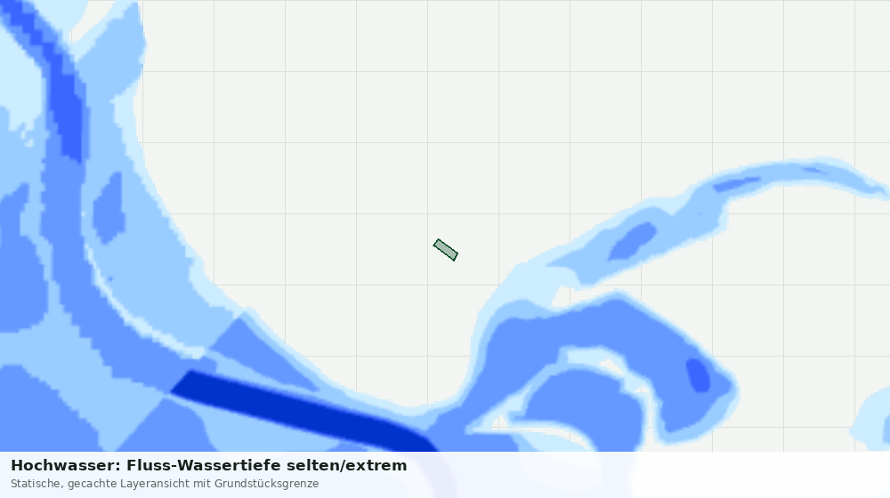 Statische Kartenansicht: Hochwasser: Fluss-Wassertiefe selten/extrem