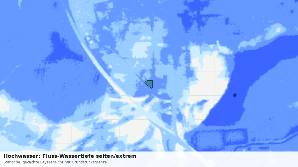 Statische Kartenansicht: Hochwasser: Fluss-Wassertiefe selten/extrem