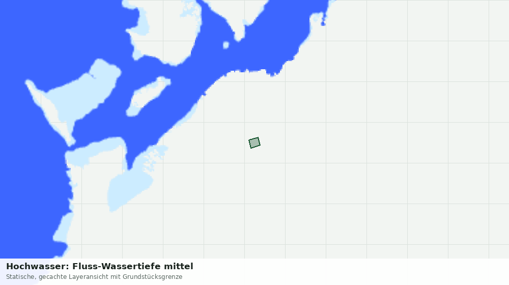 Statische Kartenansicht: Hochwasser: Fluss-Wassertiefe mittel