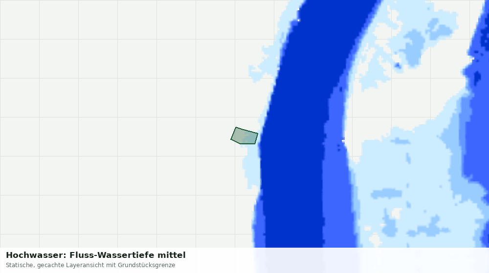 Statische Kartenansicht: Hochwasser: Fluss-Wassertiefe mittel