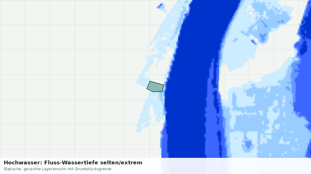 Statische Kartenansicht: Hochwasser: Fluss-Wassertiefe selten/extrem