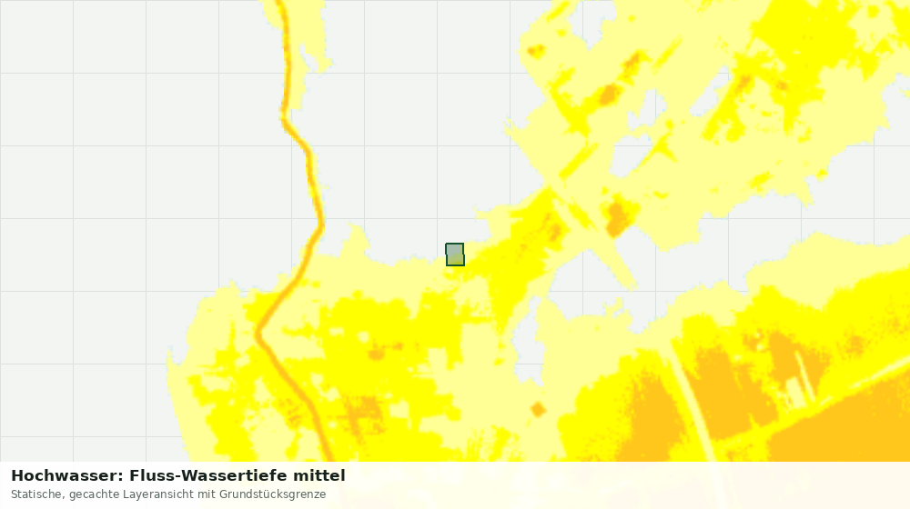 Statische Kartenansicht: Hochwasser: Fluss-Wassertiefe mittel