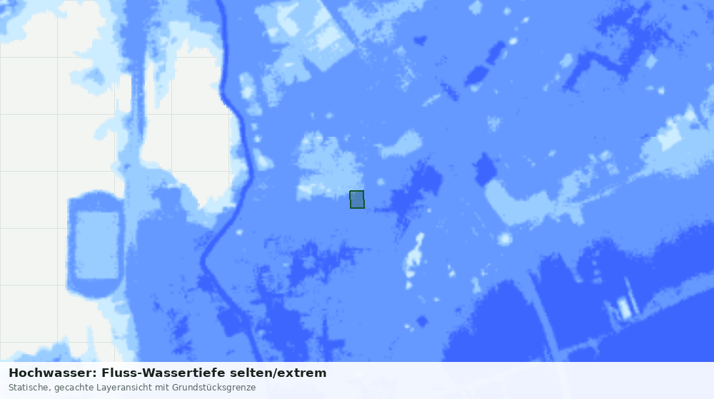 Statische Kartenansicht: Hochwasser: Fluss-Wassertiefe selten/extrem