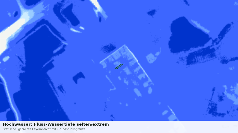 Statische Kartenansicht: Hochwasser: Fluss-Wassertiefe selten/extrem