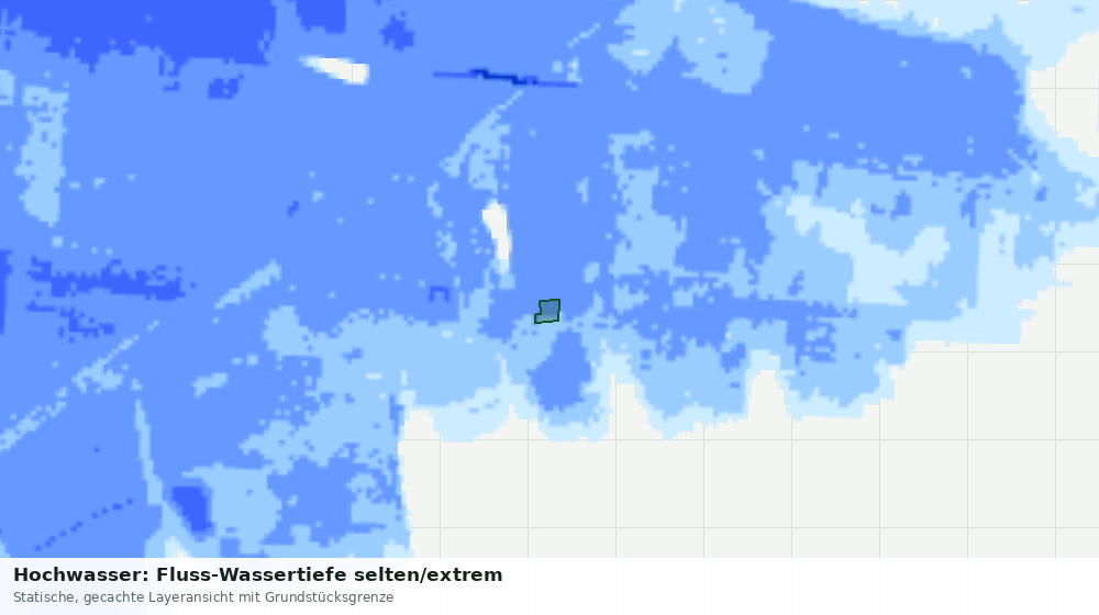 Statische Kartenansicht: Hochwasser: Fluss-Wassertiefe selten/extrem