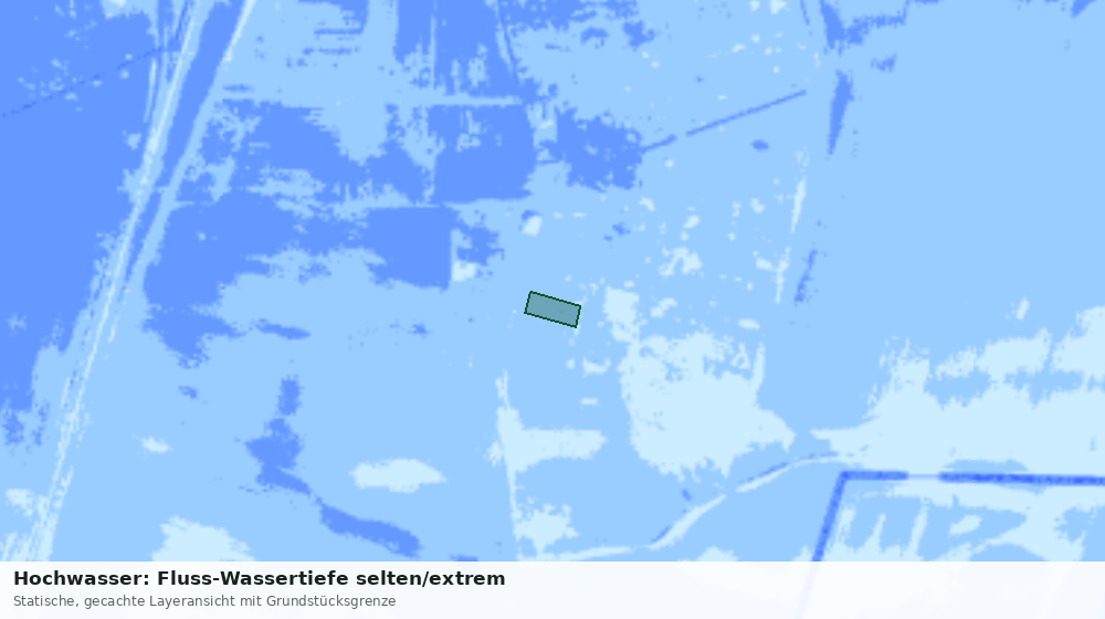 Statische Kartenansicht: Hochwasser: Fluss-Wassertiefe selten/extrem