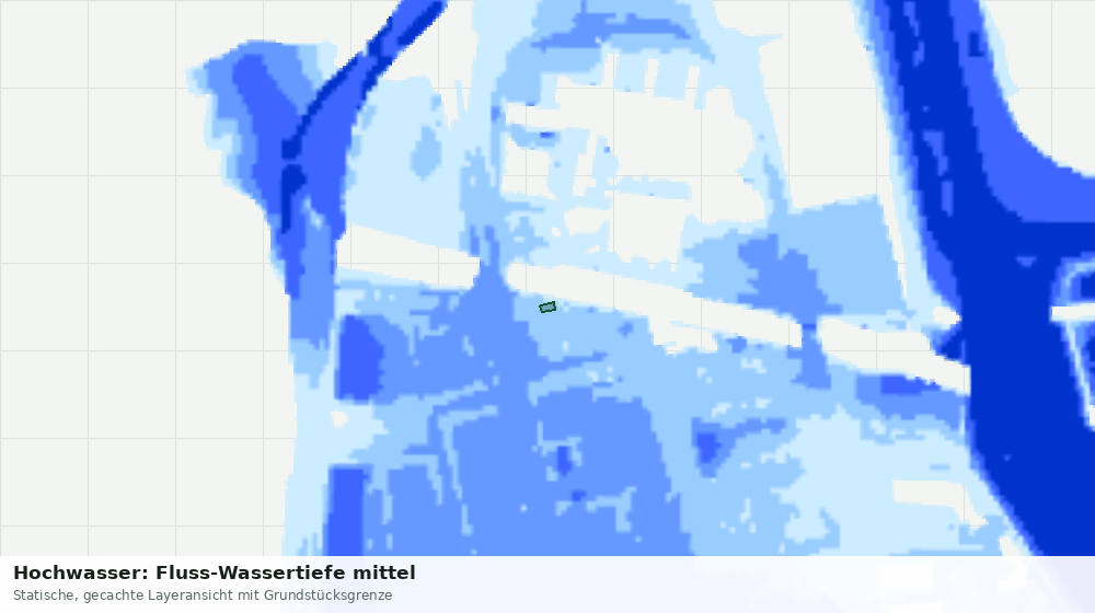 Statische Kartenansicht: Hochwasser: Fluss-Wassertiefe mittel