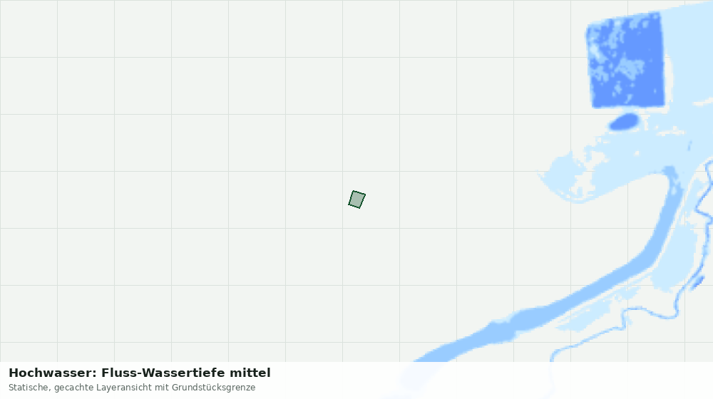 Statische Kartenansicht: Hochwasser: Fluss-Wassertiefe mittel