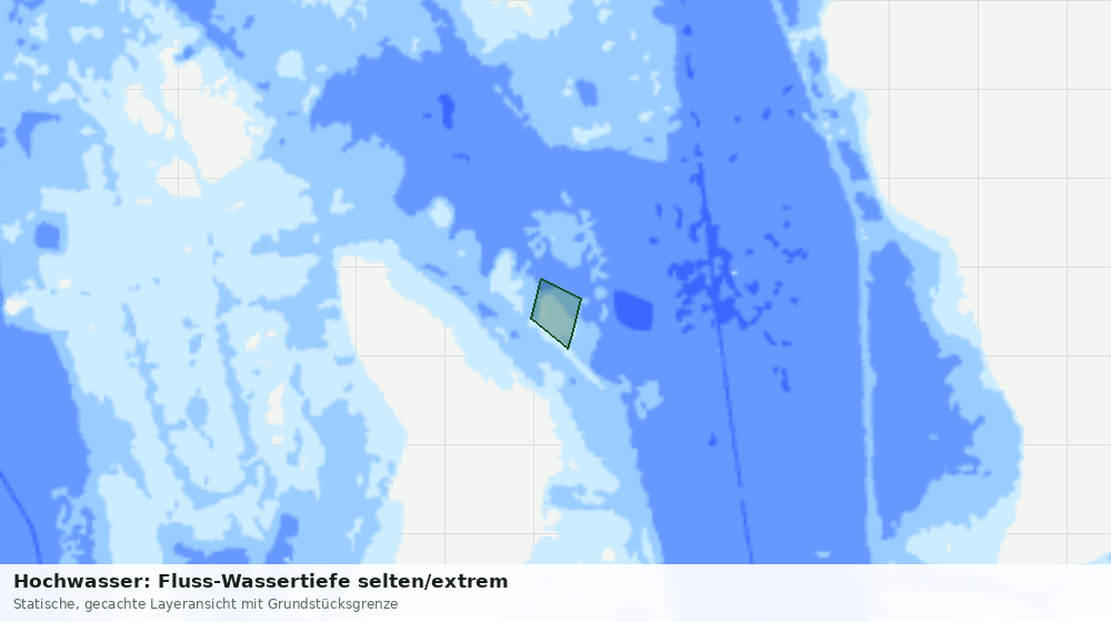 Statische Kartenansicht: Hochwasser: Fluss-Wassertiefe selten/extrem