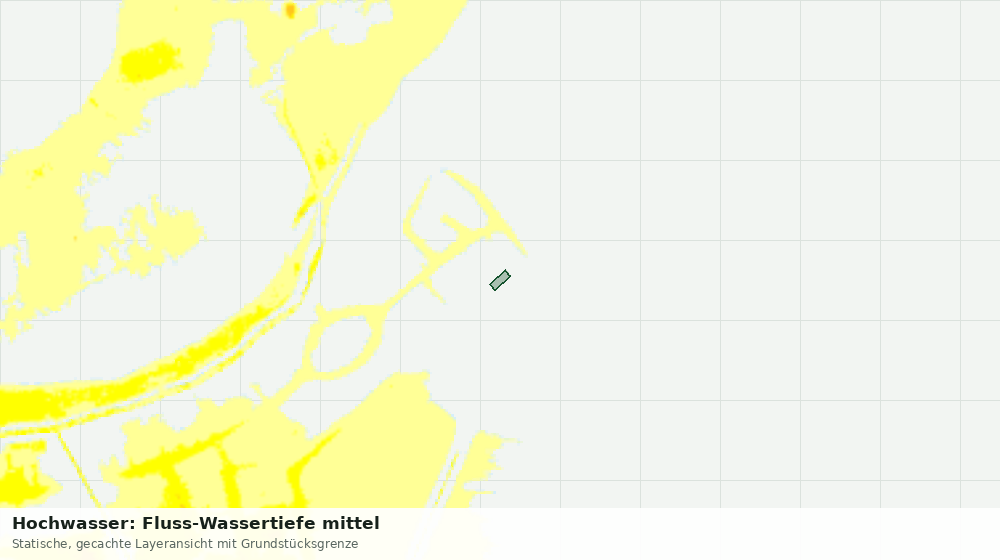 Statische Kartenansicht: Hochwasser: Fluss-Wassertiefe mittel