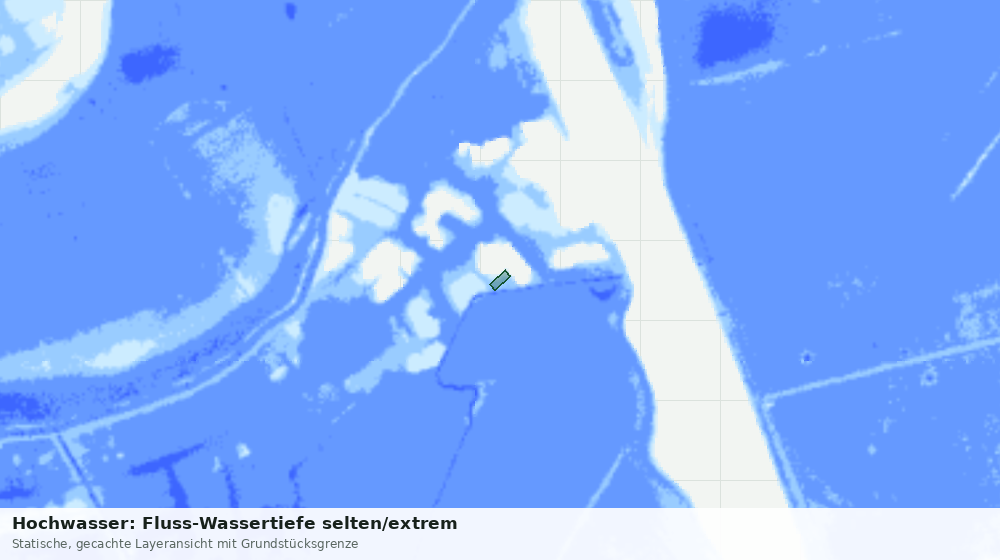 Statische Kartenansicht: Hochwasser: Fluss-Wassertiefe selten/extrem