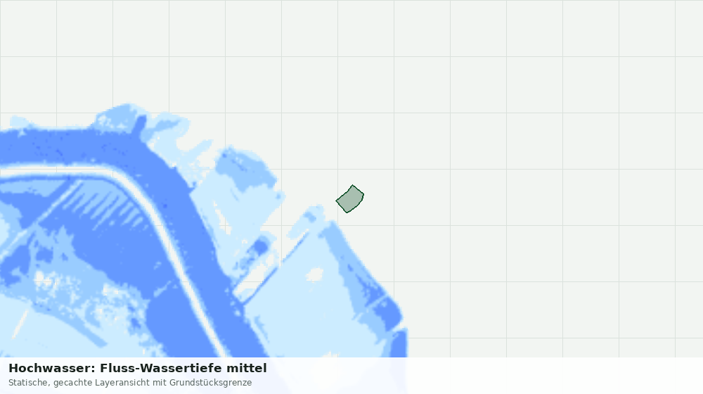 Statische Kartenansicht: Hochwasser: Fluss-Wassertiefe mittel