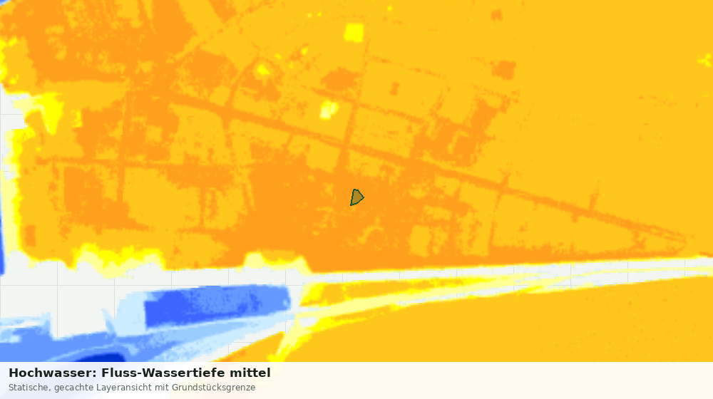 Statische Kartenansicht: Hochwasser: Fluss-Wassertiefe mittel